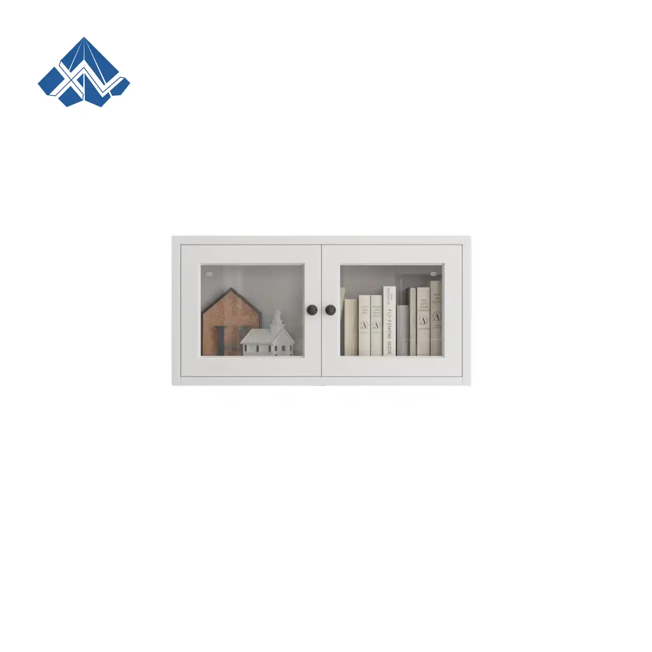 Double Glass Door Wall Cabinet